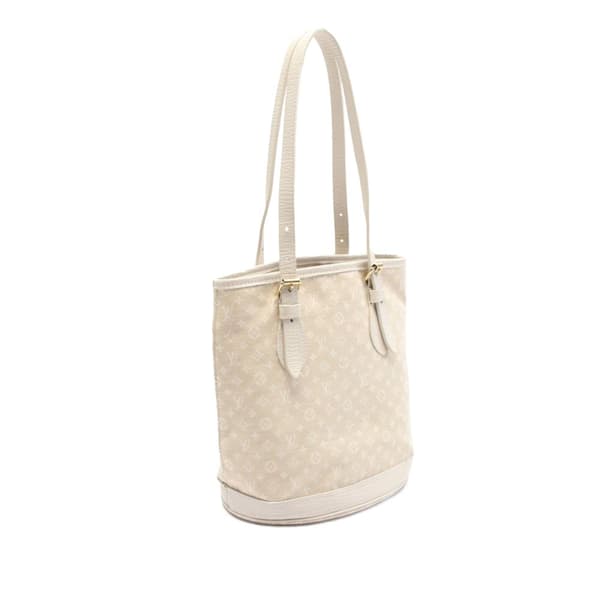 Pre-owned Louis Vuitton Monogram Mini Lin Bucket PM Brown