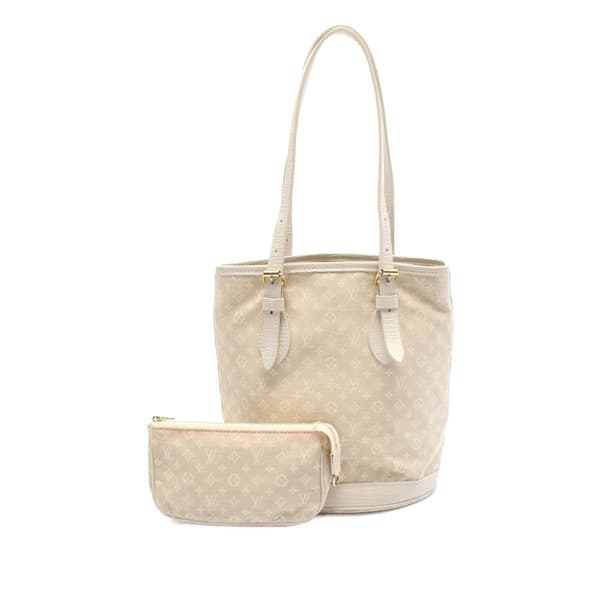 Pre-owned Louis Vuitton Monogram Mini Lin Bucket PM Brown