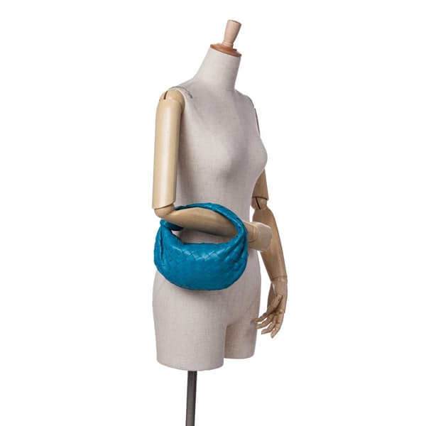 Pre-owned Bottega Veneta Mini Nappa Intrecciato Jodie Blue