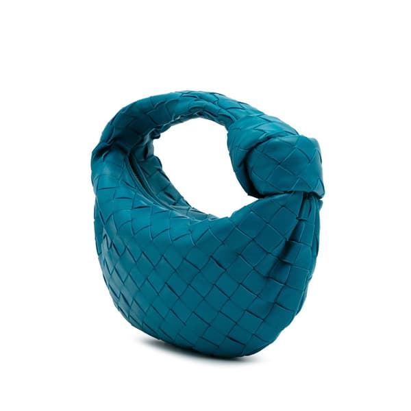 Pre-owned Bottega Veneta Mini Nappa Intrecciato Jodie Blue