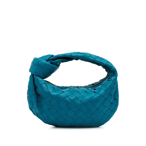 Pre-owned Bottega Veneta Mini Nappa Intrecciato Jodie Blue