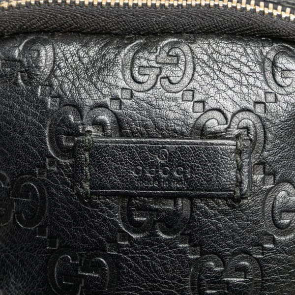 Pre-owned Gucci Guccissima Belt Bag Black