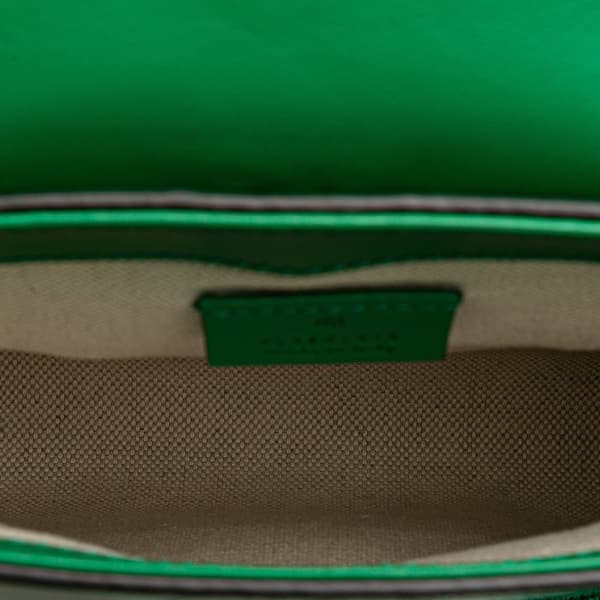 Pre-owned Gucci GG Embossed Perforated Double Belt Bag Green