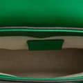 Miniatyrbild 5 av 10: Pre-owned Gucci GG Embossed Perforated Double Belt Bag Green
