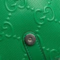 Miniatyrbild 10 av 10: Pre-owned Gucci GG Embossed Perforated Double Belt Bag Green