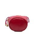 Miniatyrbillede 3 af 9: Pre-owned Gucci Small GG Marmont Matelasse Leather Bucket Bag Red