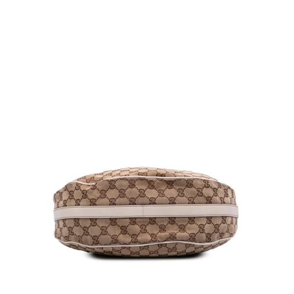 Pre-owned Gucci GG Canvas Twins Hobo Brown