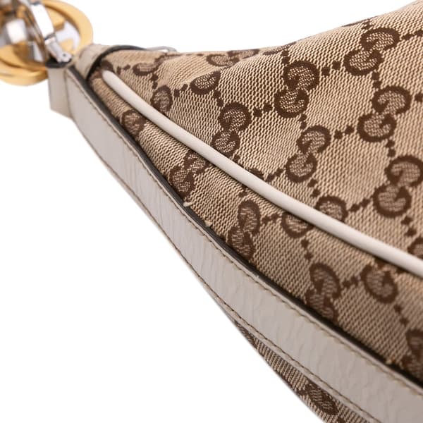 Pre-owned Gucci GG Canvas Twins Hobo Brown