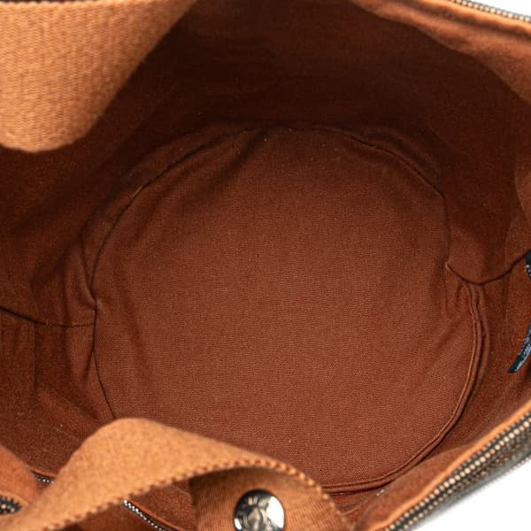 Pre-owned Hermès Toile Saxo MM Brown