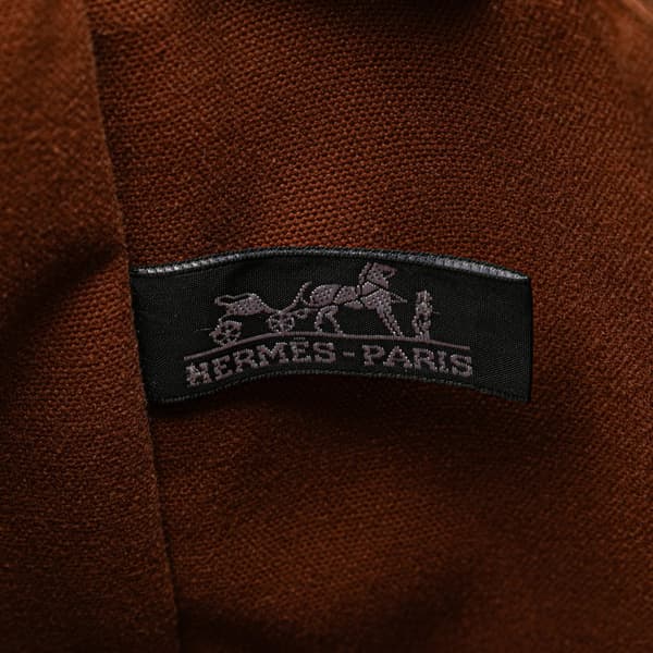 Pre-owned Hermès Toile Saxo MM Brown