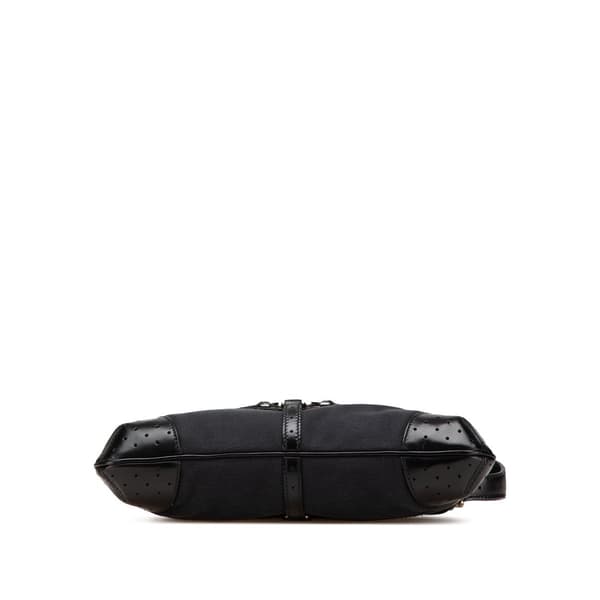 Pre-owned Gucci Canvas Reins Hobo Black