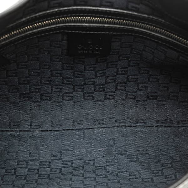 Pre-owned Gucci Canvas Reins Hobo Black