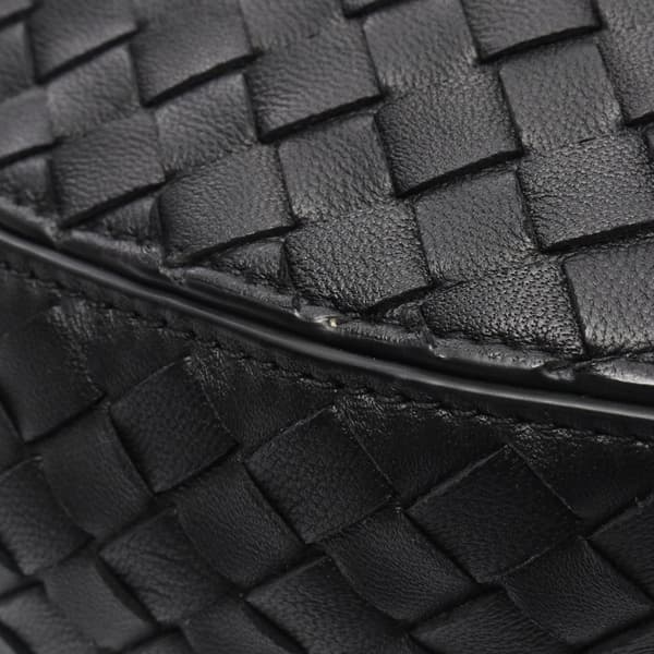 Pre-owned Bottega Veneta Small Nappa Intrecciato Loop Hobo Black