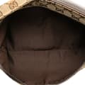 Miniatyrbillede 4 af 10: Pre-owned Gucci GG Canvas Web Double Pocket Belt Bag Brown