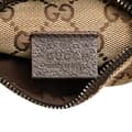 Miniatyrbillede 5 af 10: Pre-owned Gucci GG Canvas Web Double Pocket Belt Bag Brown