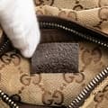 Miniatyrbillede 6 af 10: Pre-owned Gucci GG Canvas Web Double Pocket Belt Bag Brown