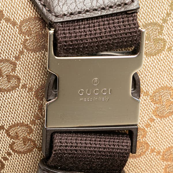 Pre-owned Gucci GG Canvas Belt Bag Brown