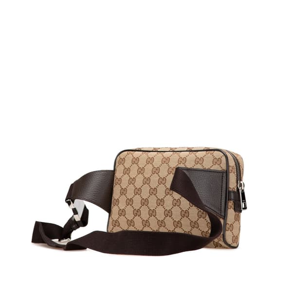 Pre-owned Gucci GG Canvas Belt Bag Brown