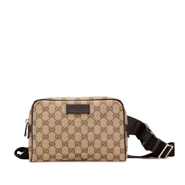Pre-owned Gucci GG Canvas Belt Bag Brown