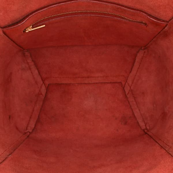 Pre-owned Celine Small Leather Seau Sangle Bucket Bag Red
