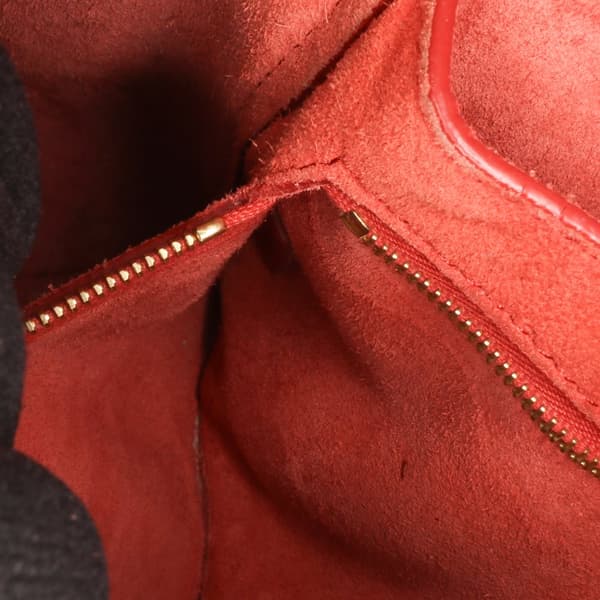 Pre-owned Celine Small Leather Seau Sangle Bucket Bag Red