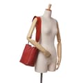 Miniatyrbild 9 av 9: Pre-owned Celine Small Leather Seau Sangle Bucket Bag Red