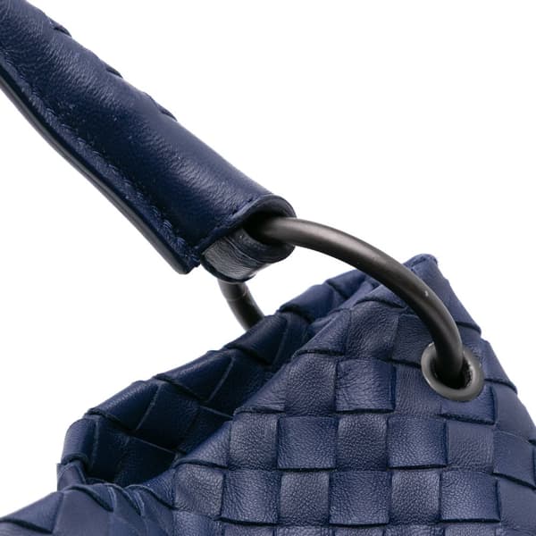 Pre-owned Bottega Veneta Nappa Intrecciato Bucket Bag Blue