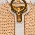 Miniatyrbild 9 av 10: Pre-owned Prada City Calf Trimmed Paglia Bucket Bag Brown