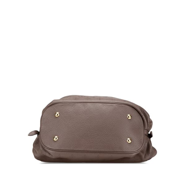 Pre-owned Louis Vuitton Monogram Mahina L Hobo Brown