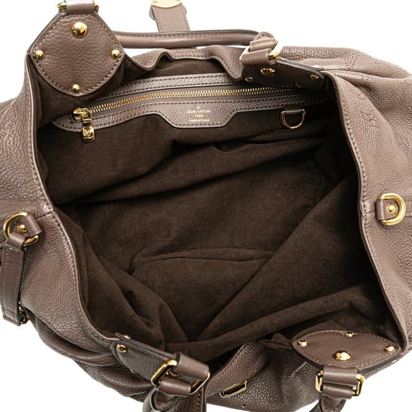 Pre-owned Louis Vuitton Monogram Mahina L Hobo Brown