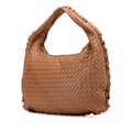Miniatyrbild 2 av 10: Pre-owned Bottega Veneta Small Perforated Nappa Intrecciato Veneta Hobo Brown