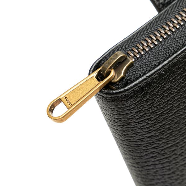 Pre-owned Gucci GG Marmont Leather Double Belt Bag Black