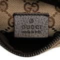 Miniatyrbild 5 av 9: Pre-owned Gucci GG Canvas Web Double Pocket Belt Bag Brown