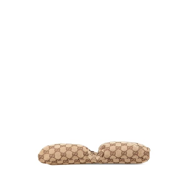 Pre-owned Gucci GG Canvas Web Double Pocket Belt Bag Brown