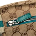 Miniatyrbilde 8 av 10: Pre-owned Gucci GG Canvas Web Double Pocket Belt Bag Brown