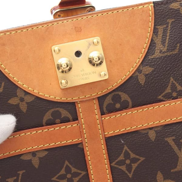 Pre-owned Louis Vuitton Monogram Duffle Bucket Bag Brown