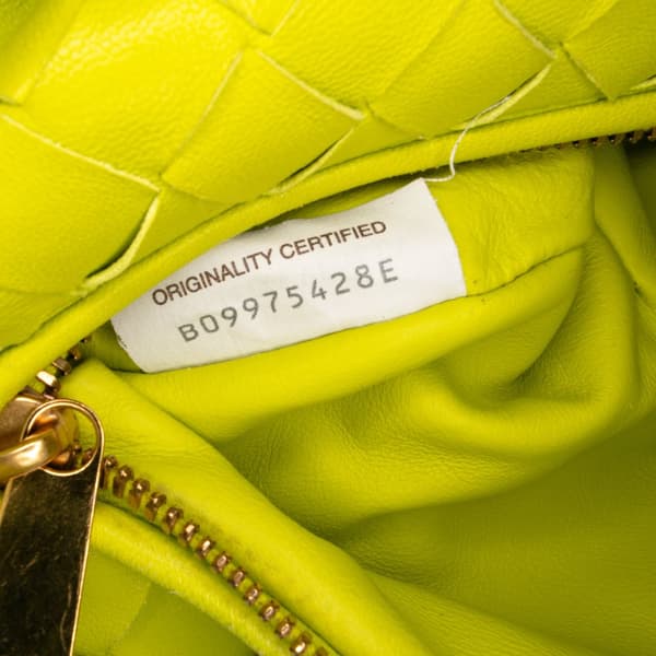 Pre-owned Bottega Veneta Mini Nappa Intrecciato Jodie Green