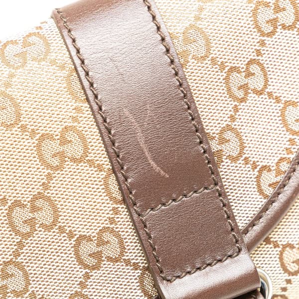 Pre-owned Gucci GG Canvas Belt Bag Brown