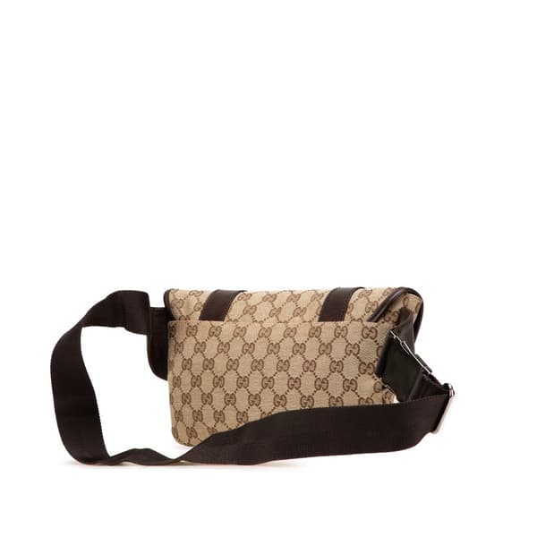 Pre-owned Gucci GG Canvas Belt Bag Brown