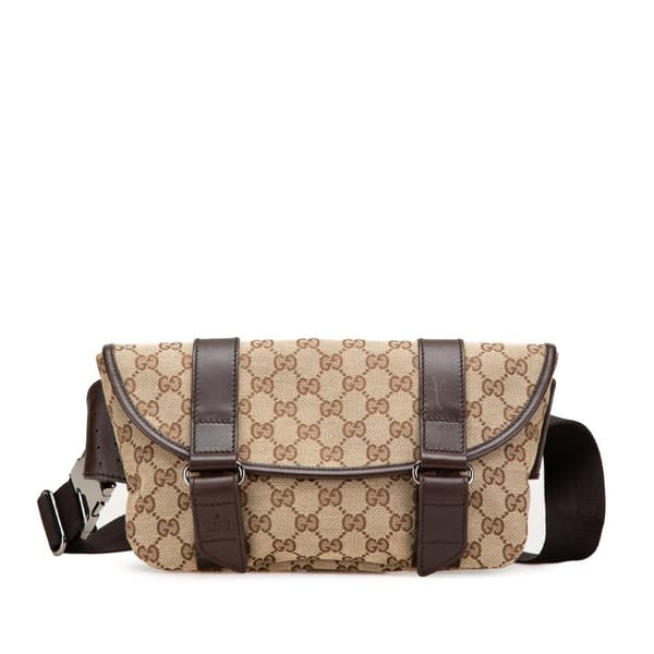 Pre-owned Gucci GG Canvas Belt Bag Brown