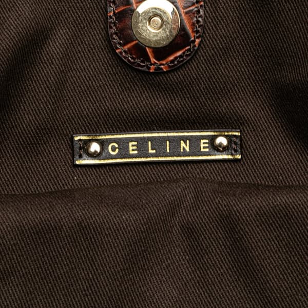 Pre-owned Celine Macadam Canvas Bittersweet Hobo Brown