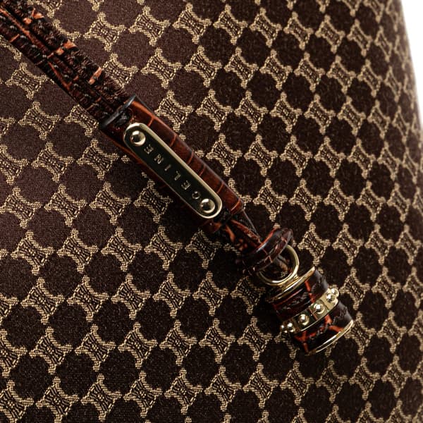 Pre-owned Celine Macadam Canvas Bittersweet Hobo Brown