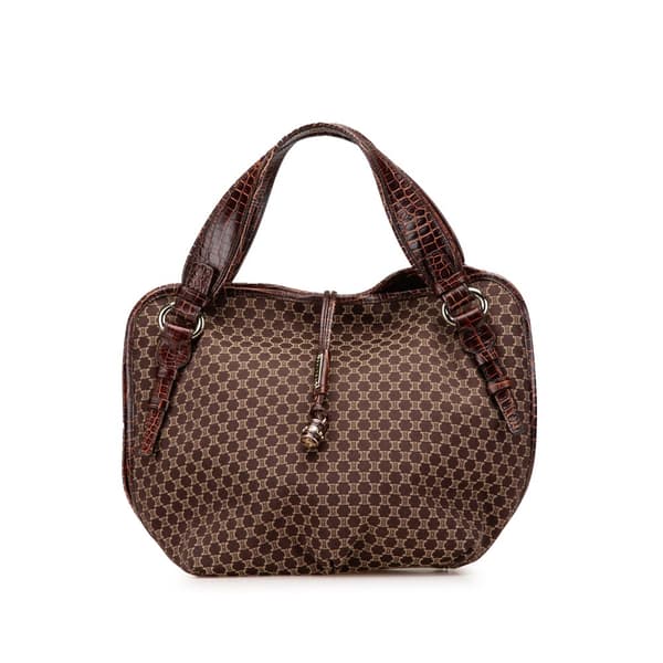 Pre-owned Celine Macadam Canvas Bittersweet Hobo Brown