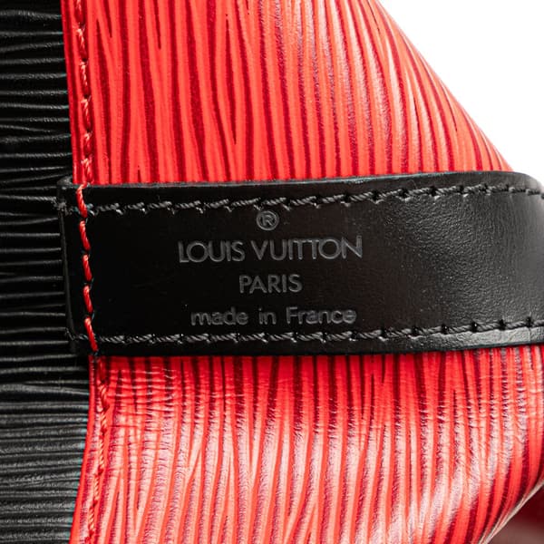 Pre-owned Louis Vuitton Epi Petit Bicolor Noe Red