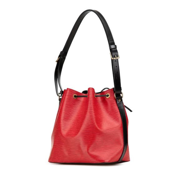 Pre-owned Louis Vuitton Epi Petit Bicolor Noe Red