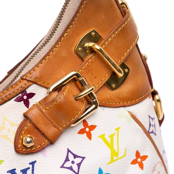 Pre-owned Louis Vuitton Monogram Multicolore Greta White