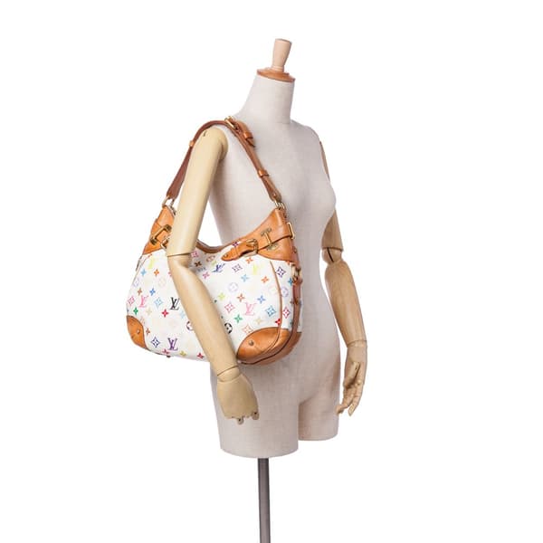 Pre-owned Louis Vuitton Monogram Multicolore Greta White