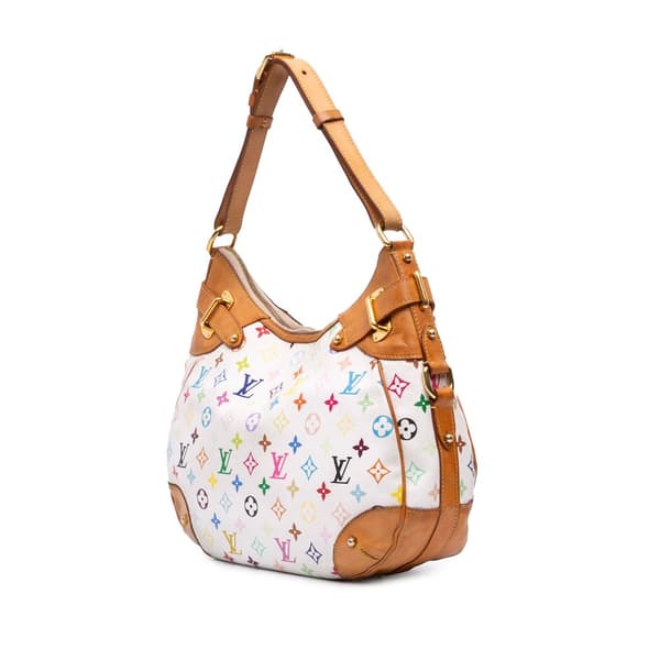 Pre-owned Louis Vuitton Monogram Multicolore Greta White