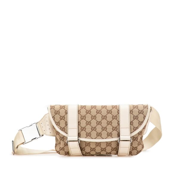 Pre-owned Gucci GG Canvas Belt Bag Brown