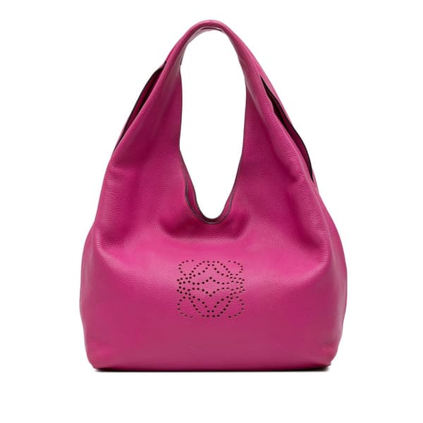 Pre-owned LOEWE Leather Dunas Hobo Pink